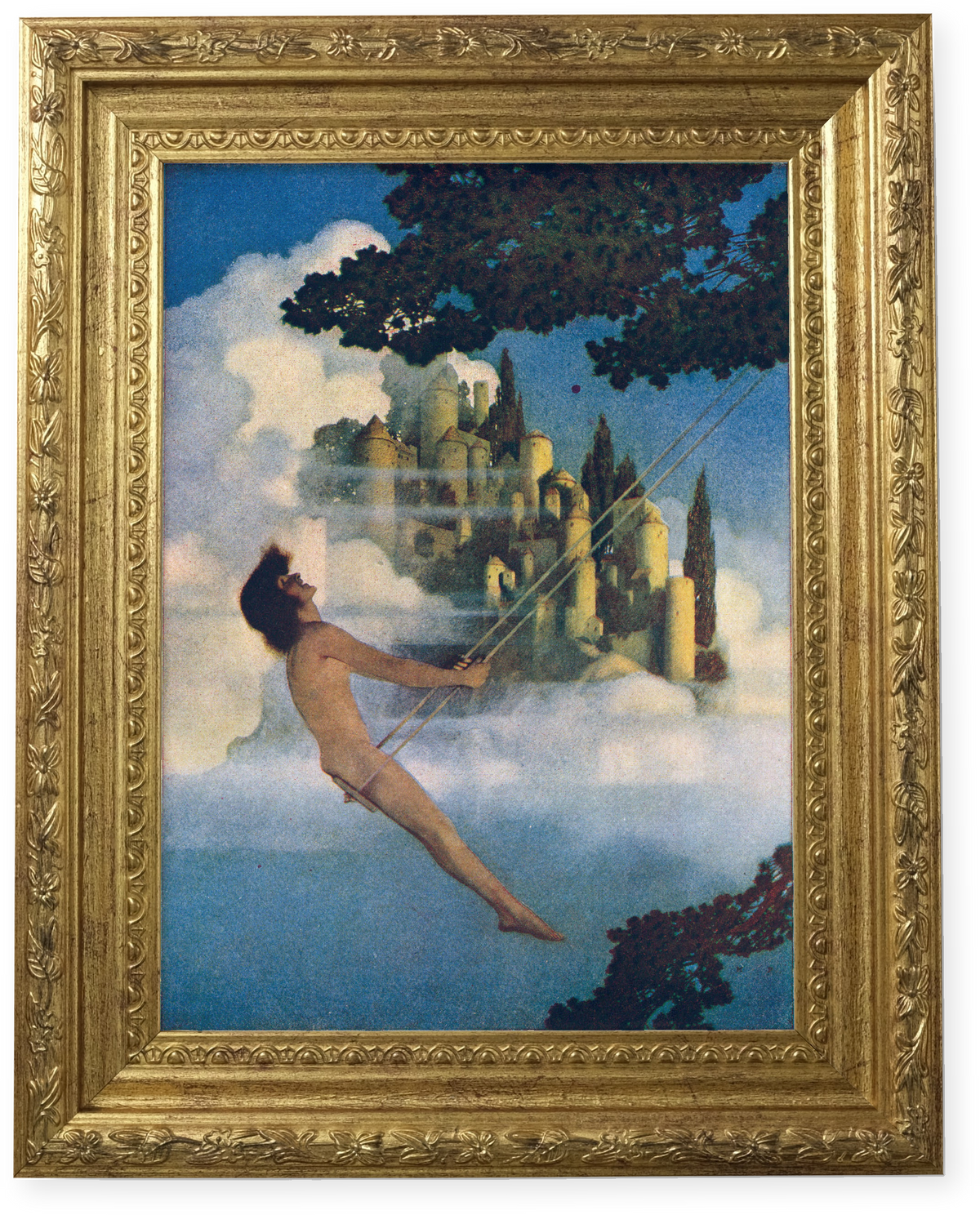 The Dinkey Bird by Maxfield Parrish — framed reproduction