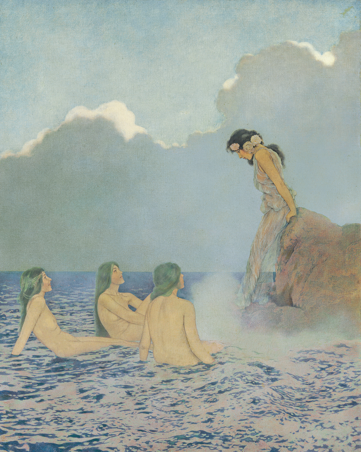 Proserpina and the Sea Nymphs by Maxfield Parrish