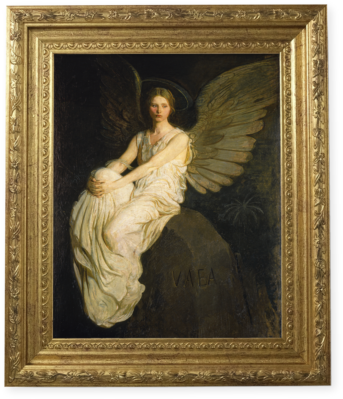 Stevenson Memorial by Abbott Handerson Thayer shown in its frame