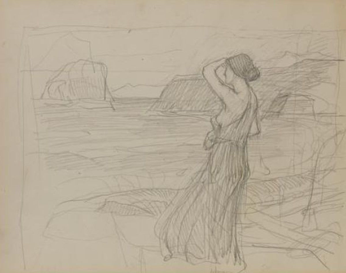 John William Waterhouse, study for Miranda