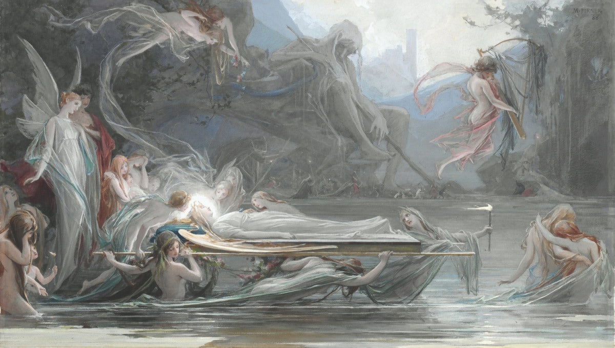 Funeral of a Fairy by Maxmilián Pirner - artwork-only reproduction