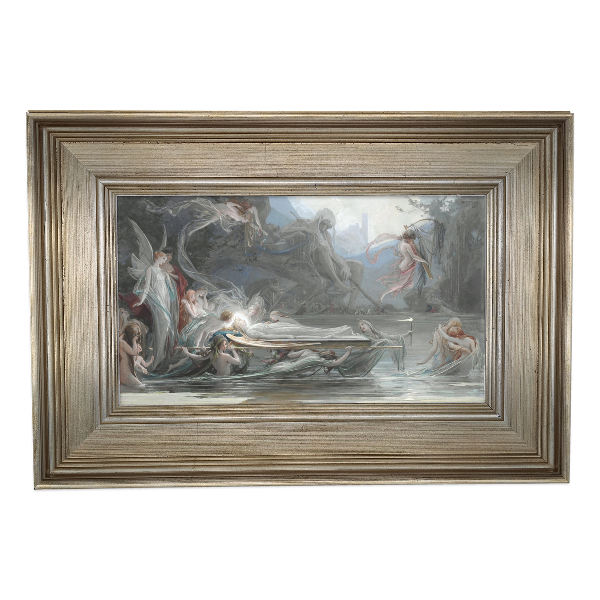Funeral of a Fairy by Maxmilián Pirner - framed canvas reproduction