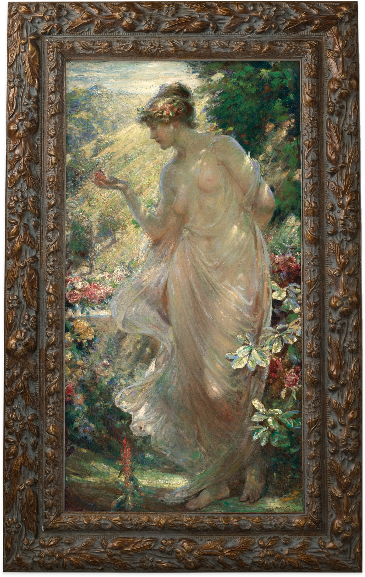 The Butterfly by Robert Fowler shown in its frame