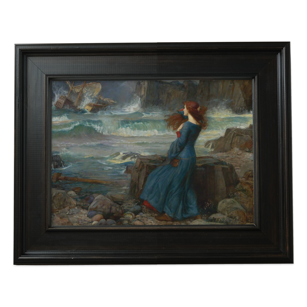 Miranda — The Tempest by John William Waterhouse - framed canvas reproduction