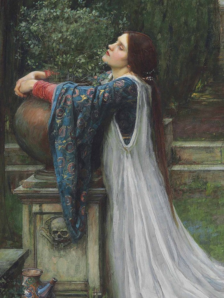 Detail of Waterhouse's Isabella and the Pot of Basil