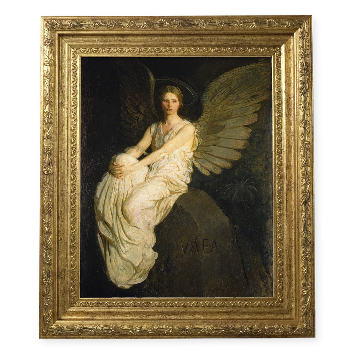 Stevenson Memorial by Abbott Handerson Thayer shown in its frame