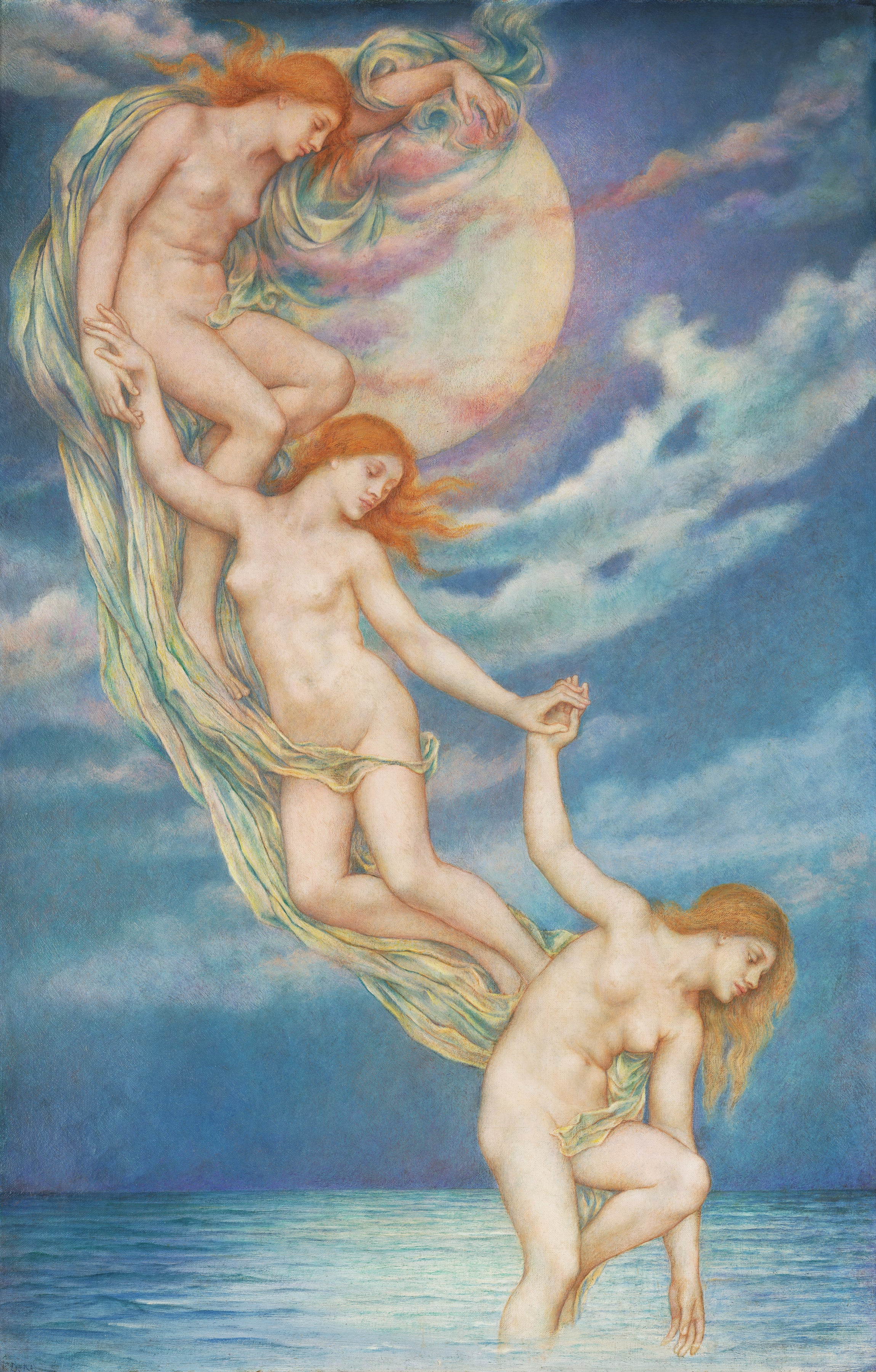 Moonbeams Dipping into the Sea by Evelyn De Morgan