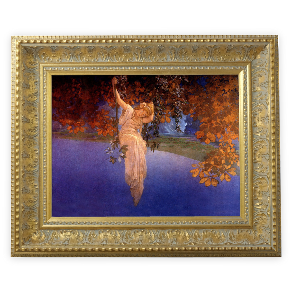 Reveries by Maxfield Parrish — framed reproduction