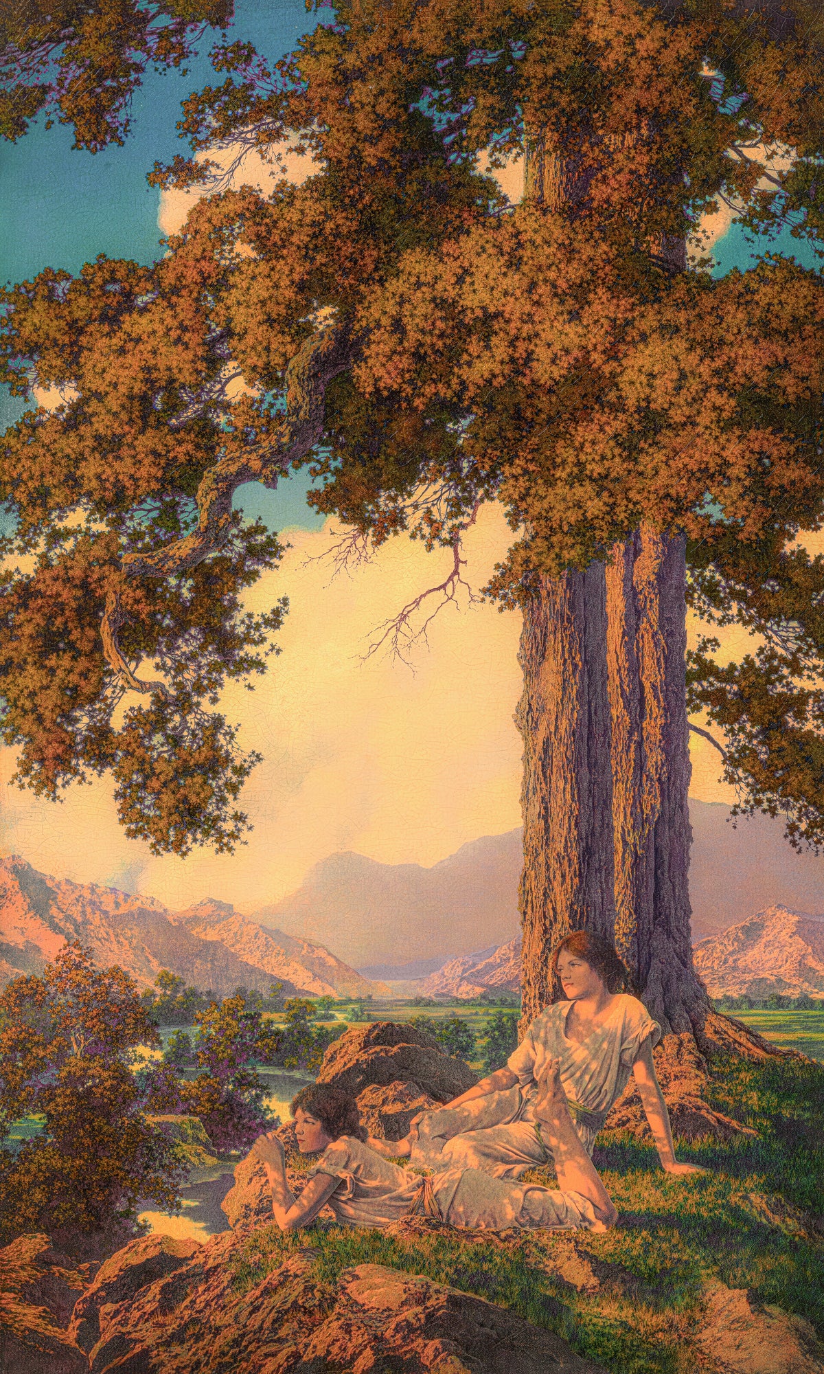 Hilltop by Maxfield Parrish - artwork-only reproduction