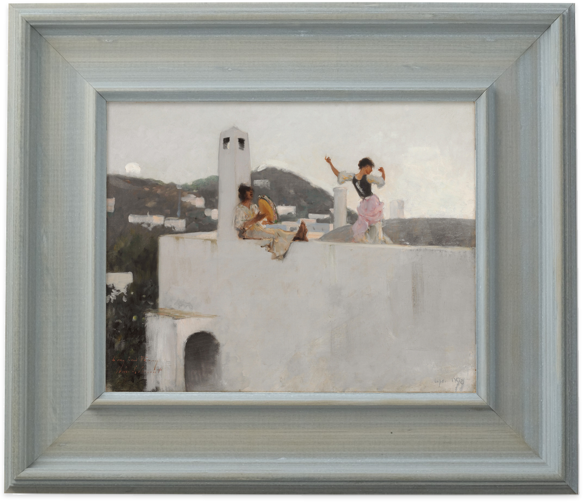 Capri Girl on a Rooftop by John Singer Sargent — framed reproduction