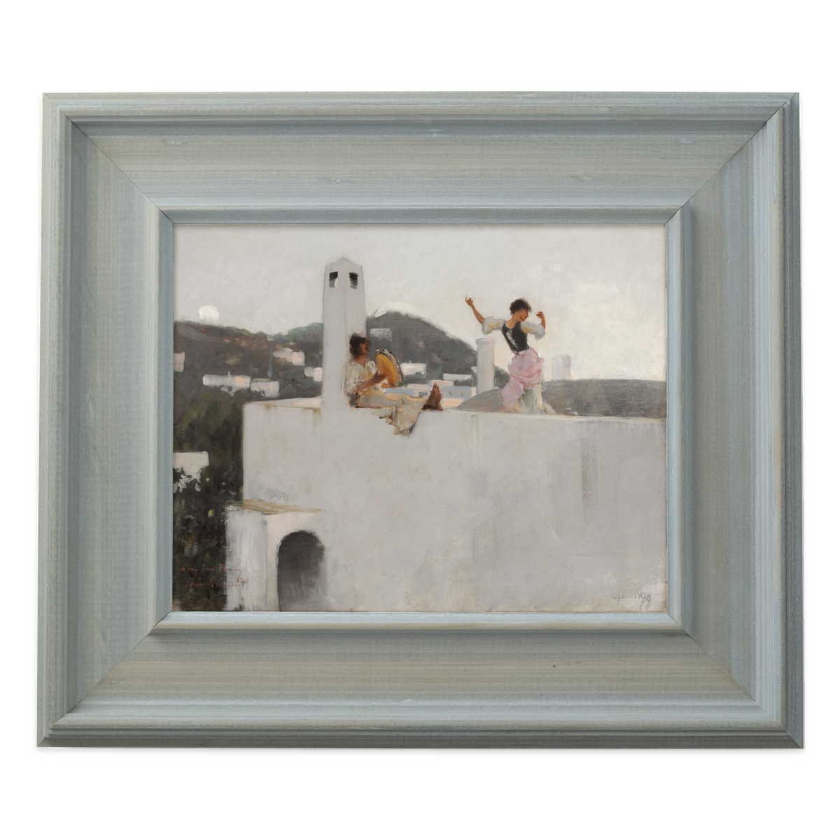 Capri Girl on a Rooftop by John Singer Sargent — framed reproduction