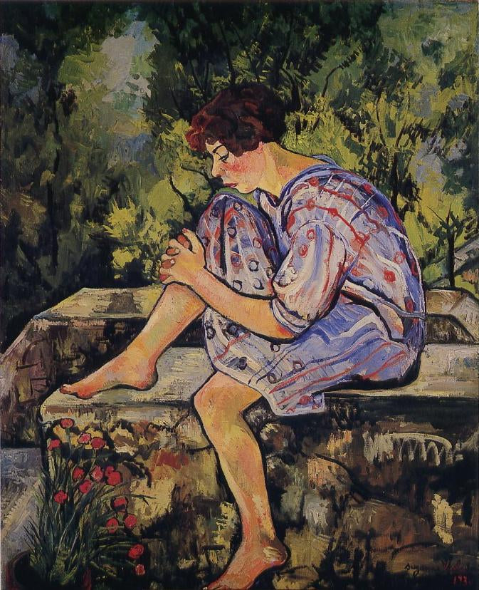 Girl on a Small Wall by Suzanne Valadon