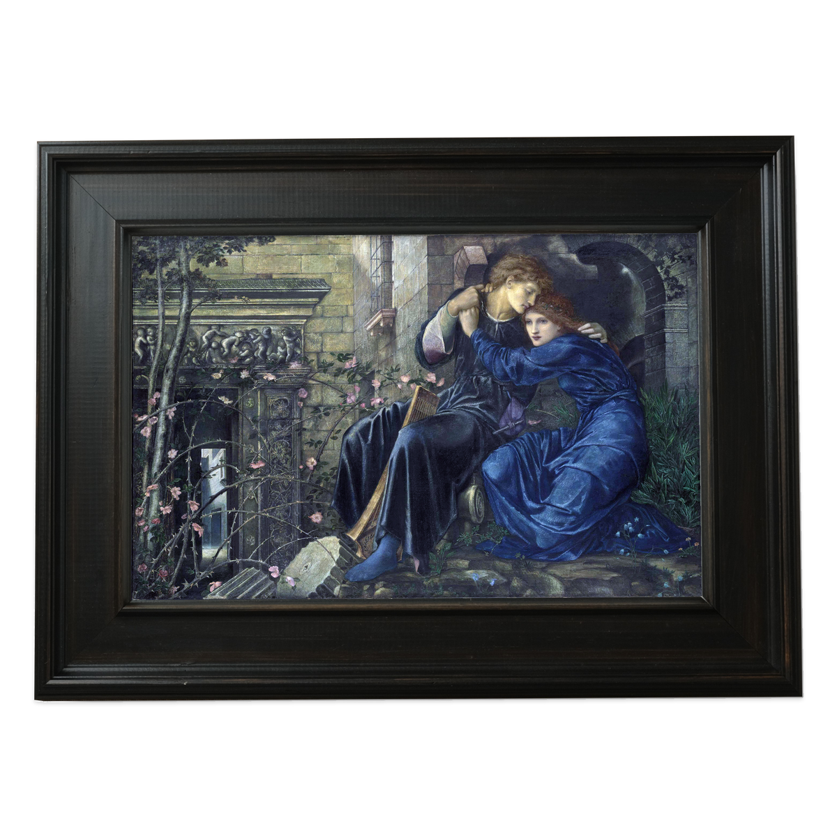 Love among the Ruins by Edward Burne-Jones - framed canvas reproduction