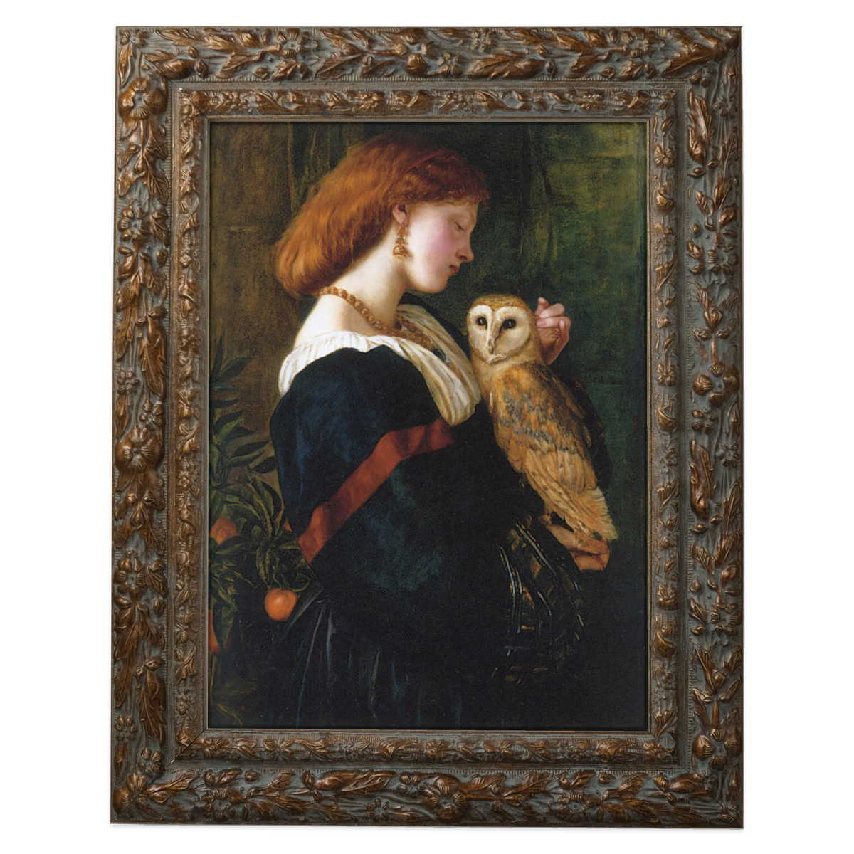 The Barn Owl by Valentine Cameron Prinsep shown in its frame