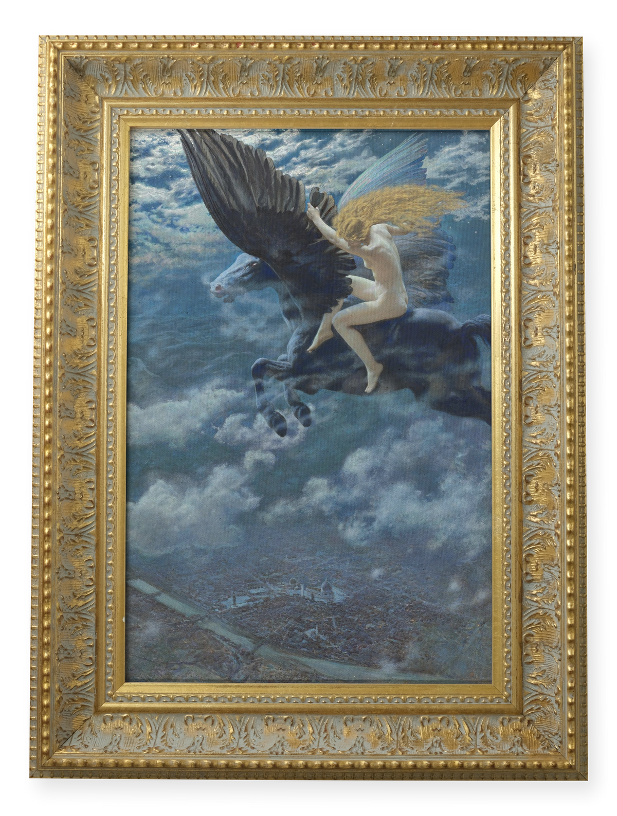 Dream Idyll by Edward Robert Hughes shown in its frame