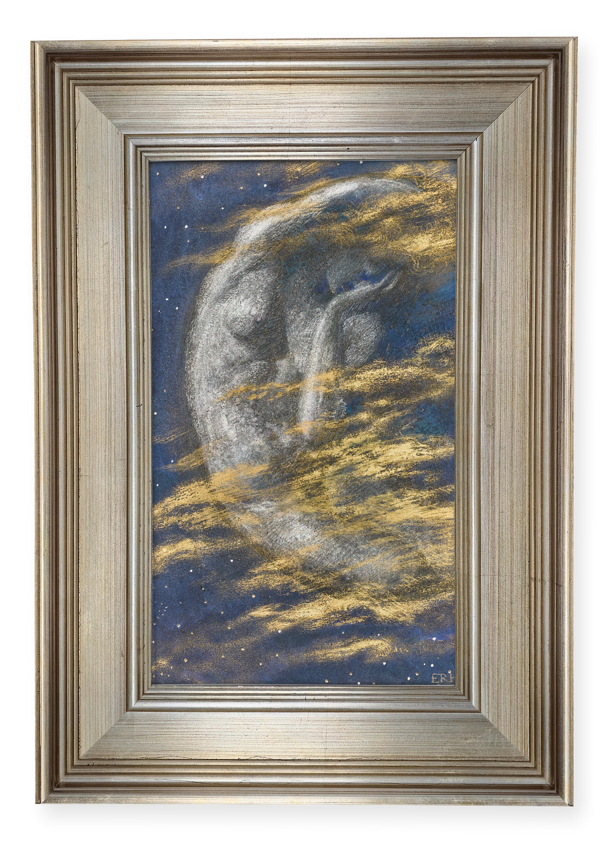 The Weary Moon by Edward Robert Hughes shown in its frame