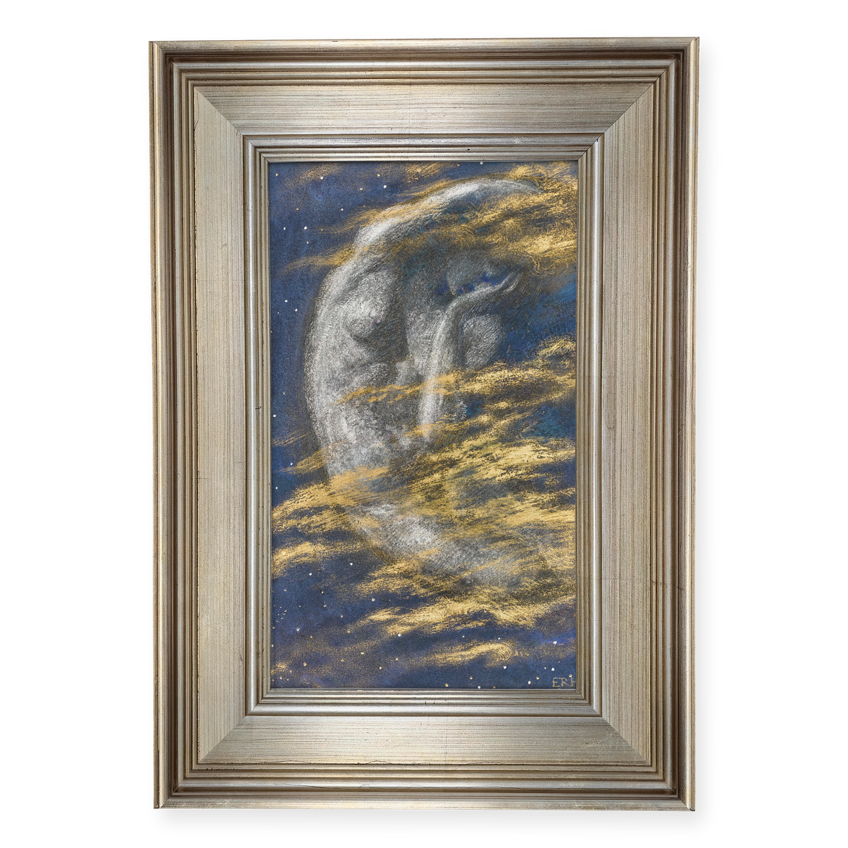 The Weary Moon by Edward Robert Hughes shown in its frame